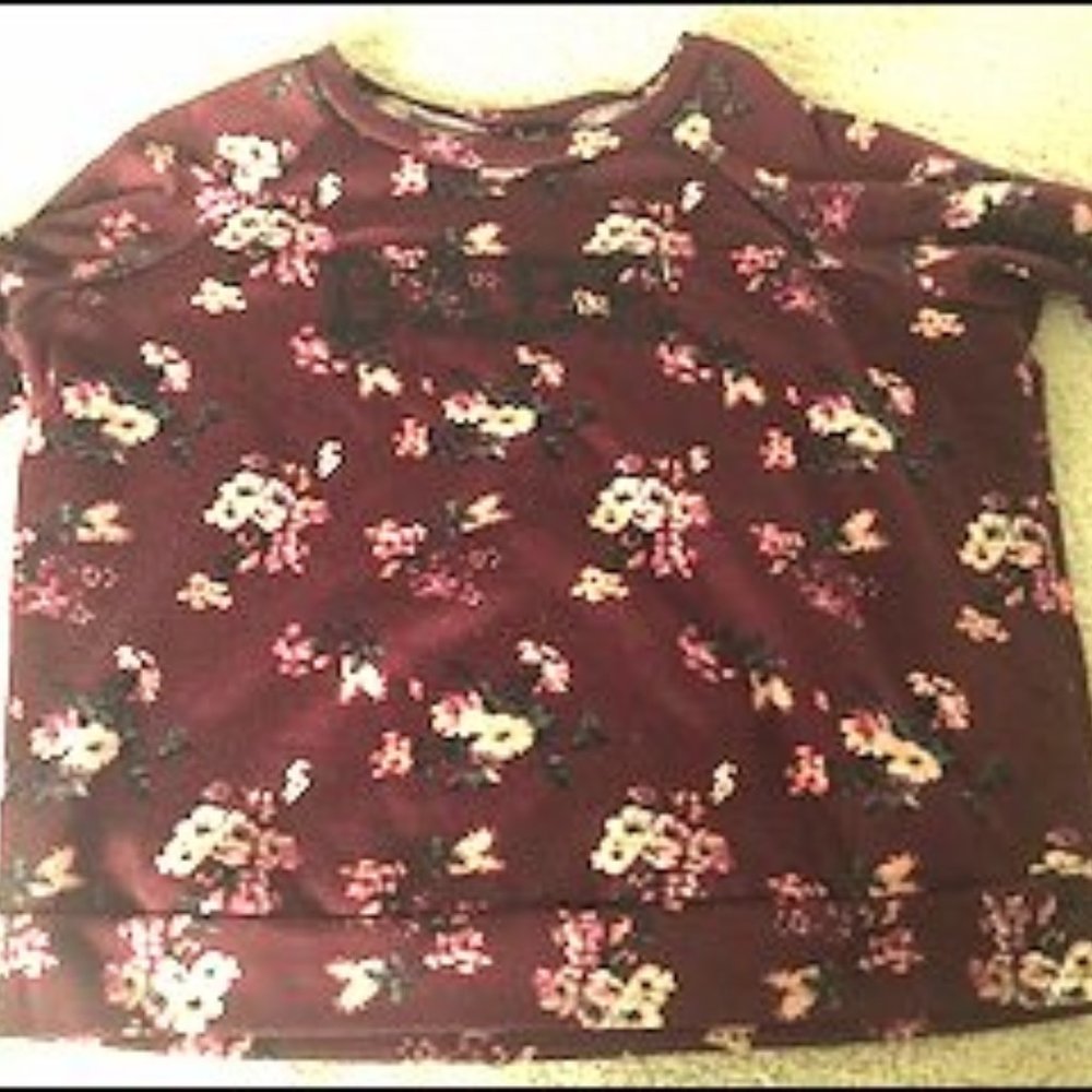 sweat shirt crew neck cropped